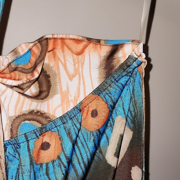 Pure Rapture Halter Maxi Dress with Abstract Pattern - Picture 4 of 7